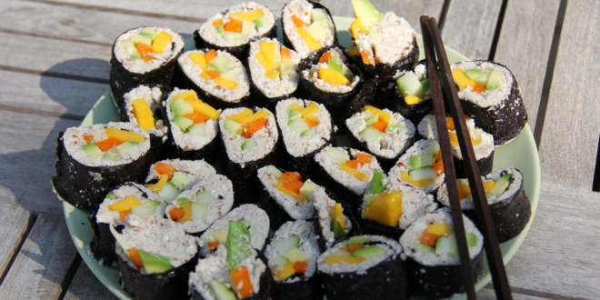 A plate of sushi for people who don't like fish